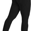 Sunzel Hidden Butt Lifting 25" Workout Leggings for Women, High Waisted Tummy Control Gym Yoga Pants (Black, L)