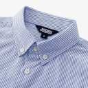 JOGAL Boys Long Sleeve Oxford Dress Shirts Casual Button Down Shirts Striped Tops for 6 Years (Blue)