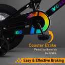 vollsch 14 Inch BMX Style Kids Bike for Ages 3-5 Years Old Boys Girls Toddlers Bicycle with Training Wheels & Coaster Brake, Black