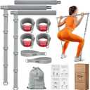 YOTTOY Pilates Bar Kit with Resistance Bands - 3-Bar Pilates Workout Equipment for Legs, Hips, Waist & Arms Workout, Portable Home Gym Exercise Equipment for Women & Men