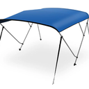 96" 4 Bow Bimini Top Boat Cover, Waterproof Aluminum Frame, Gray