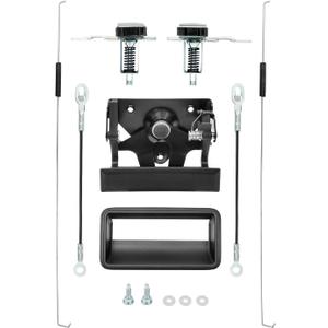 Tailgate Handle Latch Rebuild Kit, Compatible with 1988-2002 Chevy C1500 C2500 C3500 K1500 K2500 K3500, GMC C/K 1500 2500 3500, OE# 77077 924301, Tail Gate Handle Bezel Lock Release Latch Cables Rods