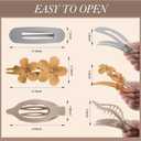 Canlierr 12 Pcs Flat Hair Clips for Women 3 Styles French Flat Claw Clips Strong Hold for Thick Thin Long Short Hair Accessories Plastic Non-slip Secure for Daily Wedding Party(Lovely Morandi)
