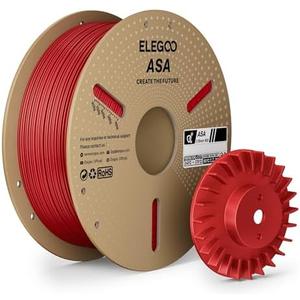 ELEGOO ASA Filament 1.75mm Red 1KG, UV & Weather Resistant 3D Printer Filament for Outdoor Functional Parts, High Impact Strength Engineering Grad 1kg Spool (2.2lbs) Fit for FDM Printers