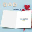 5 x Asmallgf Funny Father's Day Card for Dad, Happy Fathers Day Decoration Gifts Idea from Daughter Kid With Envelope