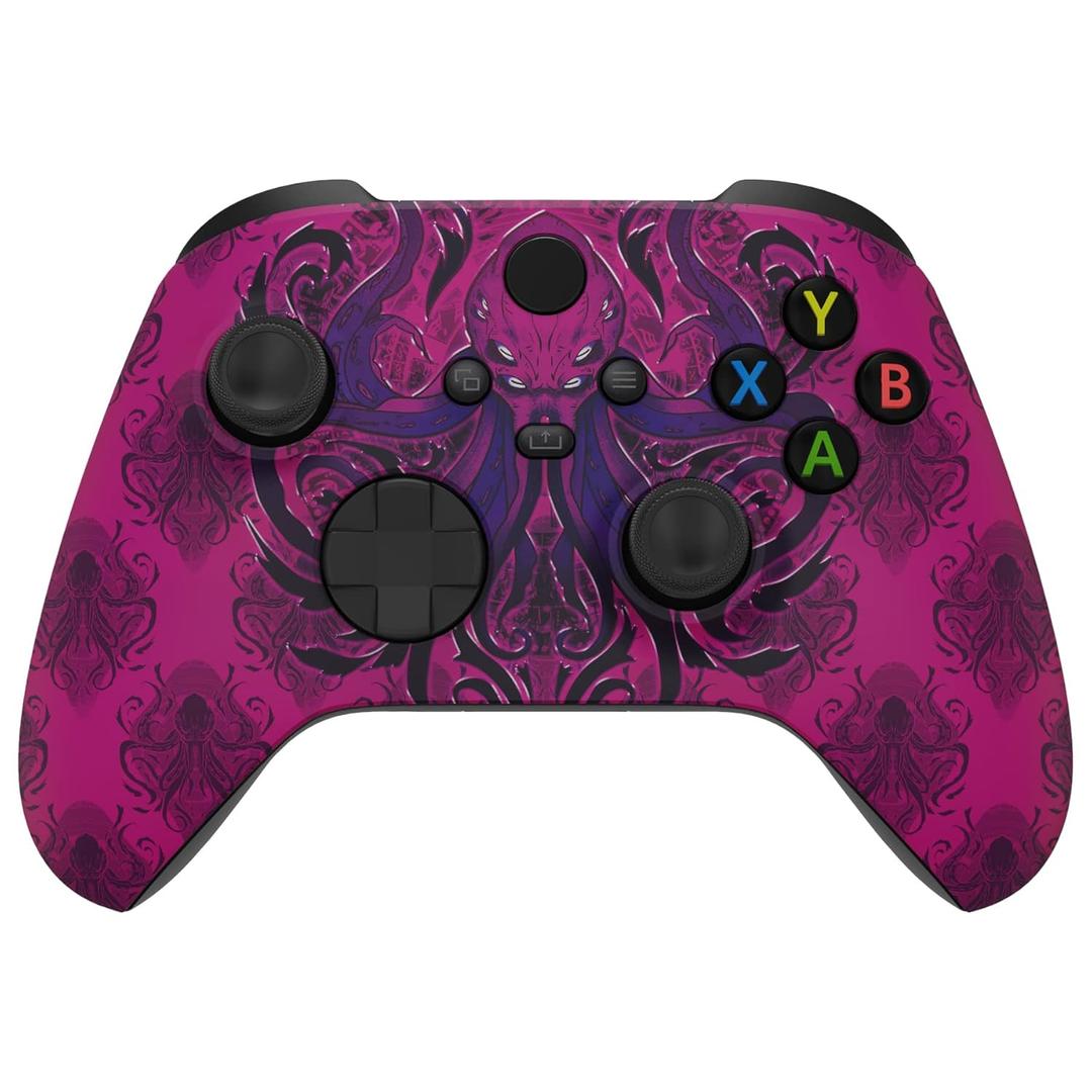 eXtremeRate Replacement Shell for Xbox Series X & S Controller - Unleash Your Style - Darkness Octopus Custom Acessories Front Housing Cover for Xbox Core Controller Wireless [Control NOT Included]