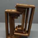 8 Pcs Wood Risers Display Stands, 2 Set Wooden Risers for Table Display, 4 Tier Rectangular Riser Display Stand Wooden for Cupcake, Desserts, Perfume, Collections, Jewelry Showcase