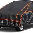 Kayme Hail Protector SUV Car CoverAnti Hail Thickened Multi-Layered EVA Car Cover Waterproof All Weather with Wind Straps, Outdoor Hail Protection Cover, Fit SUV Jeep-Length (182 to 191 Inch) (black)