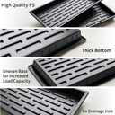 RooTrimmer Growing Trays, 1020 Plant Nursery Trays Heavy Duty Seed Starter Flat Seedling Tray for 72/128 Cell Plug Tray Transplant Growing Microgreens (21"11", 10 Pack, 1.6" Deep, Without Holes)
