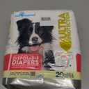 Paw Inspired 20ct Disposable Dog Diapers | Female Dog Diapers Ultra Protection | Diapers for Dogs in Heat, Excitable Urination, or Incontinence (Large)