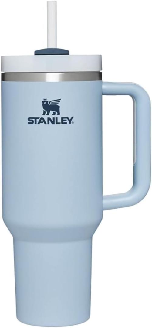 STANLEY Quencher H2.0 Tumbler with Straw 40 oz | Flowstate 3-Position Lid | Cup Holder Compatible for Travel | Insulated Stainless Steel Cup | BPA-Free | Chambray