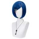 Blue Wig for Aldult, Halloween Costume Party Cosplay Wig with Hairpin and Necklace (Color-2)