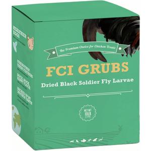 High Calcium, Non-GMO, 10LB Dried Black Soldier Fly Larvae for Chickens, 60-100X More Calcium Than Mealworms for Laying Hen, Ducks, Wild Birds,Turtles