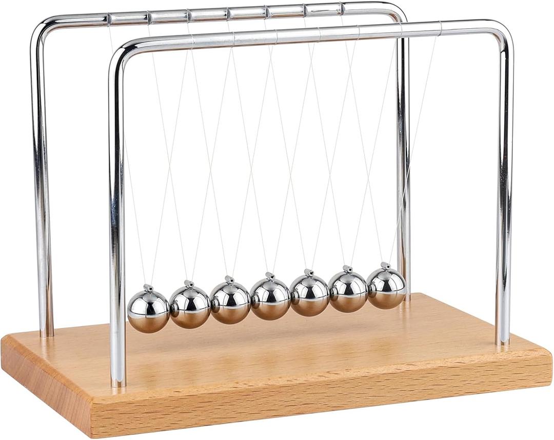 Newton's Cradle Balance Balls Fascinating Physics Gadget for Home and Office 7 Beads