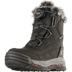 Korkers Women's Snowmageddon with SnowTrac Soles Boots, Black, 10