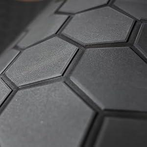 102.3"X43.31" /37.7" New Hexagon EVA Self-Adhesive Boat Flooring and Decorative Fish for Yacht Pool Boat Flooring Sheet Thick Non-Skid mat (Dark Gray and Black, 98.4"X37.7")