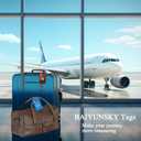 Smart Luggage Tags for Suitcases, 2 Pack QR Code Security Information Luggage Tag, Steel Ring, Waterproof Privacy Protection Luggage Tag, No App No Subscription Needed (Red)