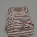 JELLYMONI 100% Natural Cotton 2pcs Striped Duvet Cover Sets,White Duvet Cover with Pink Stripes Pattern Printed Comforter Cover,with Zipper Closure & Corner Ties(Twin Size) (Twin(68"90"), 0902)