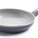 GreenPan Dover Healthy Ceramic Nonstick, 8" Frying Pan Skillet, PFAS-Free, Dishwasher Safe, Comfort Grip Handle, Grey (Gray)