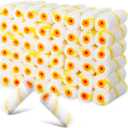 Leumoi 100 Pcs Paint Roller Covers 1/2 x 4 Inch Microfiber Paint Roller Covers Paint Brush Cover Small Roller Nap Mini House Painting Supplies for Painting Wall DIY Household Tool (Yellow White)
