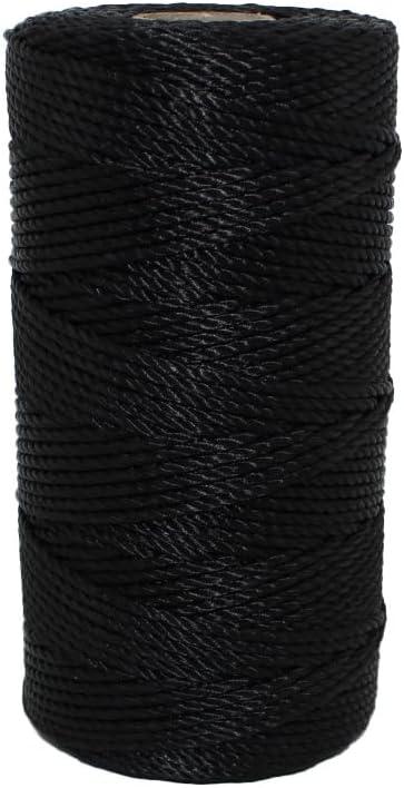 #36 Black Rosary and Craft Twine - Twisted Nylon Twine 1 lb Tube 550 Feet