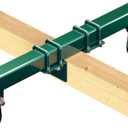 Swurfer Swing Set Conversion Bracket - No Tree, No Problem, Convert Your Swingset into a Swurfset, Heavy Duty Adjustable Horse Glider Attachment Bracket for Kids Ages 12 and Up, Up to 150lbs (Green)