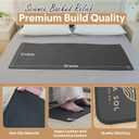 Terra Sol 27x60" Down to Ground Grounding Mat for Bed Queen & King | Verified Safe Setup | Wipe-Clean Carbon Vegan Leather | Socket Tester & Carbon Fiber Pen | 15ft Cord