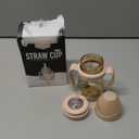 GROSMIMI Spill Proof no Spill Magic Sippy Cup with Straw with Handle for Baby and Toddlers, Customizable, PPSU, BPA Free 6 oz (Peach)