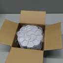 AmazingSpark 100 Pcs White Flower Shape Paint Tray Palettes 5.5 inch Disposable Round Plastic Paint Palette Bulk Watercolor Craft Supplies for Art Class, DIY Craft, Painting Party, Birthday Party