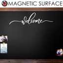 Loddie Doddie Magnetic Chalkboard - 46 in x 34.5 in, Rustic Wood Frame - Menu Board for Kitchen & Magnet Display - Mounting Hardware & Hanging Chalkboard - Meal Planning Chalk Calendar Board for Wall