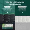 4-Inch Dual-Layer Bamboo Viscose Cooling Memory Foam Mattress Topper Full