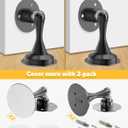 Door Stoppers for Bottom of Door Catch, Door Stop Magnetic Door Stopper for Wall Floor Mount Heavy Huty Magnet Holder Security, No Drill Strong Adhesive & Screws Keep Doors Open Accessories 2 Pack