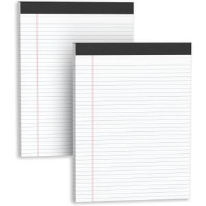 Legal Pads 8.5 X11, Narrow Ruled Notepads, 2 Pack, 50 Sheet/Pad, White Legal Pads, Tear Off Notepad, Perforated Writing Pad, Notebook Paper College Ruled, Notepads for Office Home School, Notepad