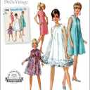 Simplicity Misses' Vintage 1960's Sheath Dresses Sewing Pattern Packet, Sizes 18-20-22-24-26, Multicolor