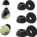 Klowcok Memory Foam Replacement Ear Tips for Google Pixel Buds Pro 2 /Pro, Not for Pixel Buds/Pixel Buds A-Series, Comfort Fit (3 Pairs, S/M/L, Black)
