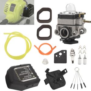 753-06258A Carburetor Carb with 308649003 307191001 5687301 Air Filter & Cover for Ryobi RY251PH RY254BC RY25PHEMC RY252CS RY253SS RY254BC 25cc String Trimmers Tune-Up Kit/Gas String Trimmer