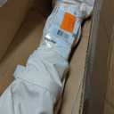 JONATHAN Y UMB1004C Horizon 6.5 ft. Classic MidCentury Scalloped Fringe Market Beach Umbrella with Push-Button Tilt, Wind Vent and UV Protection, and Matching Carry Bag in Cream/White, White Pole