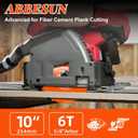 1 Pack 10 Inch 6T PCD Tipped Hardie Blade Fiber Cement Circular Saw Blade with 5/8'' DMK Arbor, for Diablo 10'' Circular Saw Blade D1006DH, Polycrystalline Diamond Tipped, for Laminate Flooring