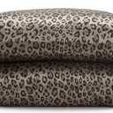 2 Pack Standard Pillow Cases  Silky Smooth Pillow Covers  Satin  Great for Hair & Skin  Luxury  Satin Pillowcase - Set of 2  Leopard (Brown)