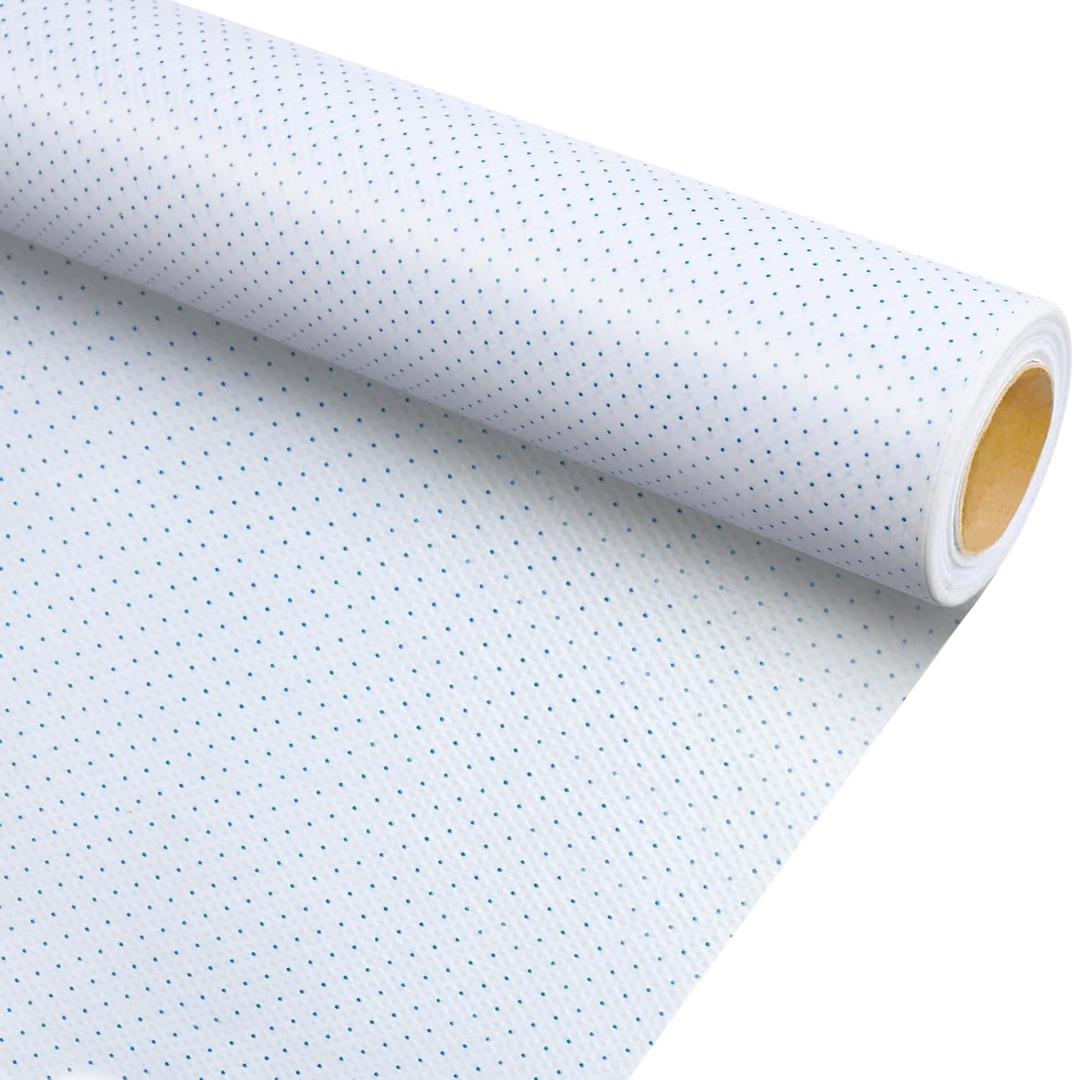 Bulletin Board Paper Roll, 4ft x 12 ft Non-Woven Fabric Decor Paper, for Classroom Bulletin Boards, Wall Decor, Backdrop, Teacher Supplies for Classroom Decorations, Bulletin Board Roll (Blue Dots)
