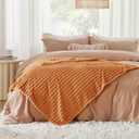 Bedsure GentleSoft Orange Fall Throw Blanket for Couch - Cozy Soft Blankets for Women, Cute Small Fall Throws for Girls, Orange, 50x60 Inches