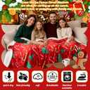 4 Pcs Christmas Sherpa Throw Blankets for Couch Bed Sofa Xmas Fleece Throw Blankets Soft Warm Christmas Decorations Cozy Fleece Fuzzy for Xmas Winter Holiday(50 x 60 Inches,Classic Style)