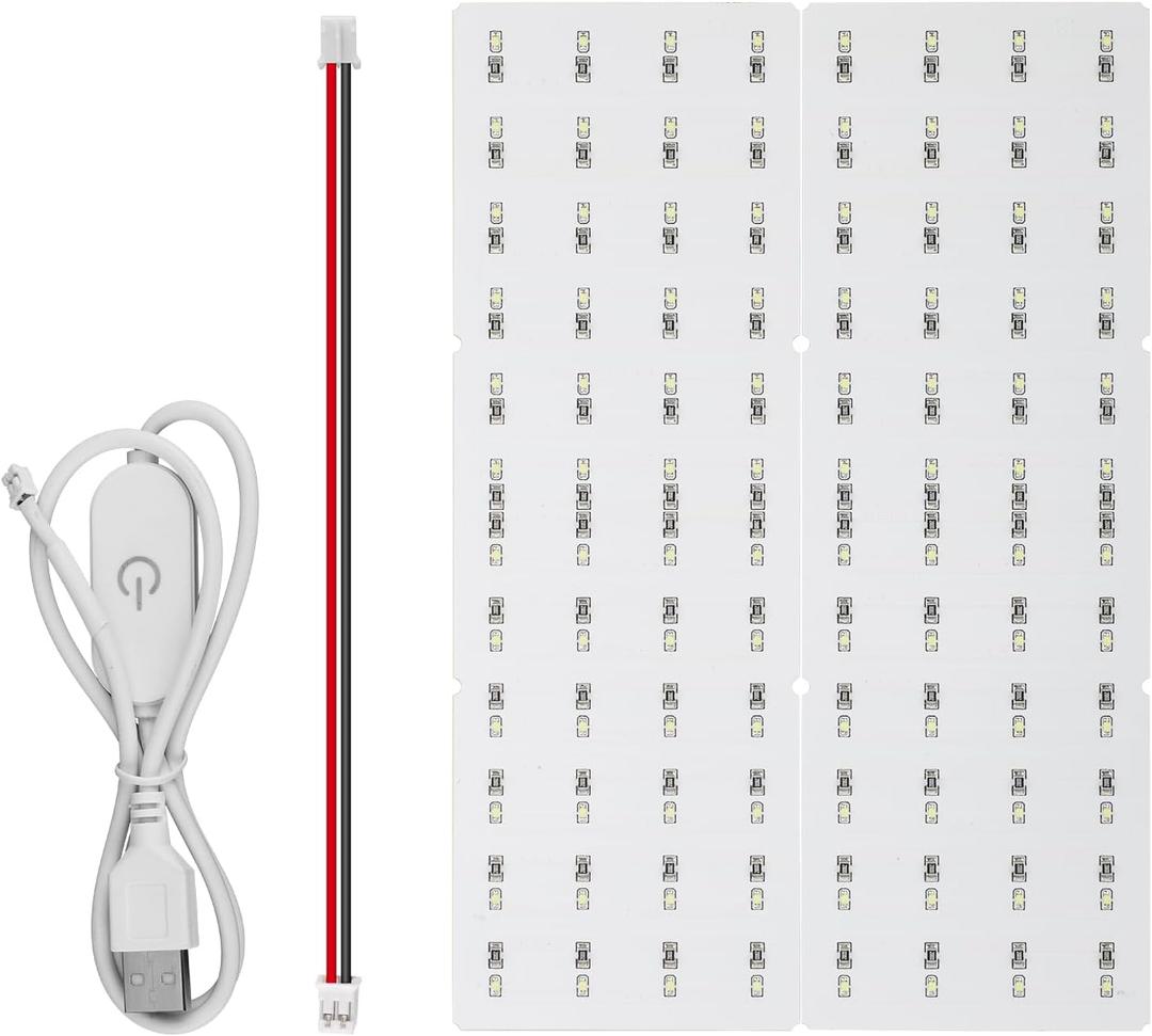 LED Backlight Board for Bambulab, 3D Printer Accessories Replacement Bambu Lab LED Back Light Board Kit with Connection Cable for Lithophane Photo Model DIY Printing Supplies
