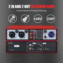 2-in-2-out USB Audio Interface, 32-Bit/384kHz DSP, 48V Phantom Power, Real-Time Monitoring, Red (NMX02)