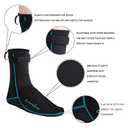 OMGear Water Socks Neoprene Socks Beach Booties 3mm 5mm Anti-Slip Wetsuit Footwear Fin Swim Sand Proof Socks (X-Small, 3mm High Cut/Aqua)