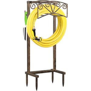 TomCare Garden Hose Holder Upgraded Heavy Duty Metal Water Hose Holder Holds 160 FT Hoses Sturdy Hose Reel Freestanding Outdoor Hoses Storage Hanger for Outside Yard Lawn