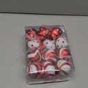 Syhood 24 Pcs Christmas Tree Ornaments, Christmas Ball Decorations Set, Shatterproof Baubles Xmas Tree Hanging Decor, Peppermint Candy Ball Red White Green Stripes Party Holiday (Classic,2.36 Inches)