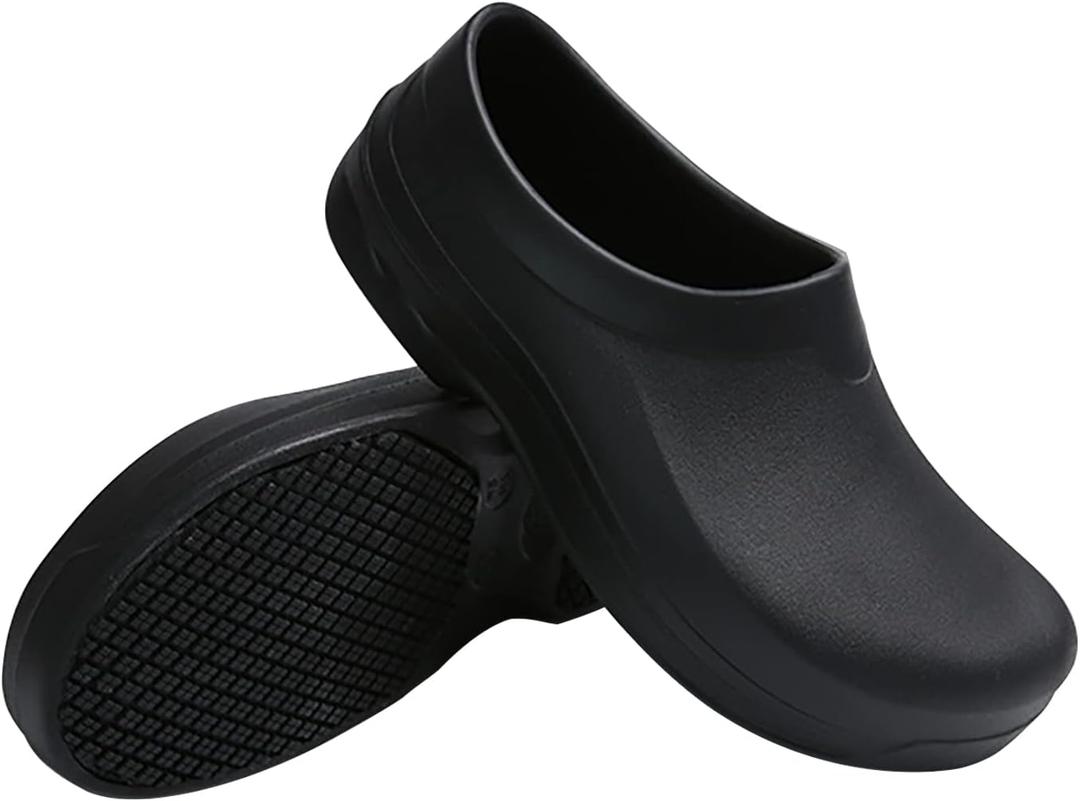 LIPROFE mens Slip Shoes,clogs (8.5 Women/6 Men, Black-1)