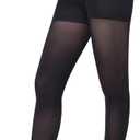 COLOMI Women Maternity Tights Opaque Pregnancy Pantyhose 80 DEN Hosiery Maternity Leggings (Large, Black)