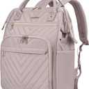 VANKEAN 17 Inch Laptop Backpack for Women Men Fashion Computer Work Bag, Large Capacity Waterproof Backpack with USB Port & RFID Pockets, College Daypack Business Travel Backpack, Light Dusty Pink